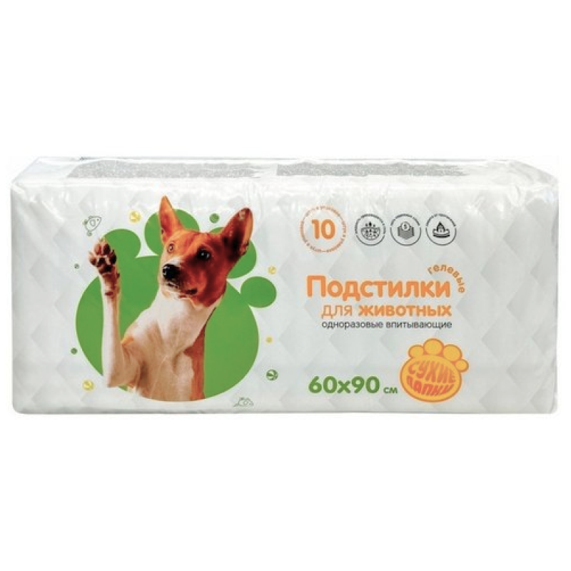 Пеленки Доброзверики (Пелигрин) Гелевые 60х90см 10шт