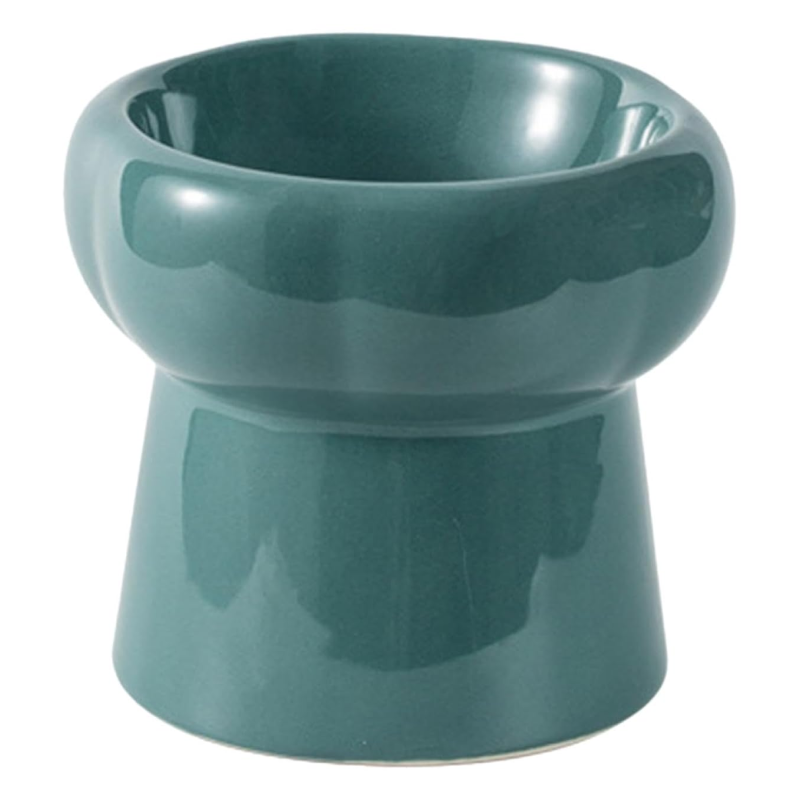 Миска керамическая TopPet высокая бирюзовая 150 мл, H11см