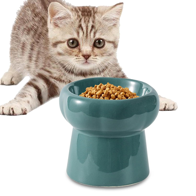 Миска керамическая TopPet высокая бирюзовая 150 мл, H11см