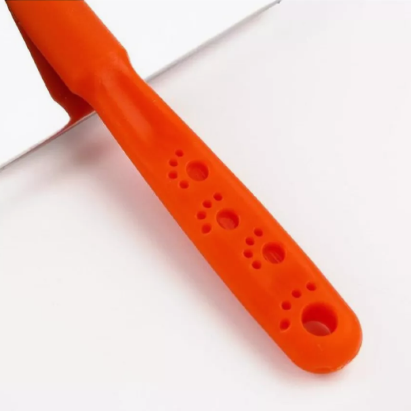 Пуходерка Металлическая красная большая