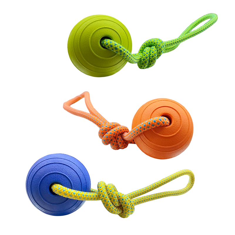 Игрушка TopPet Мяч Тренировочный с Канатом Средний для Собак, 8 см