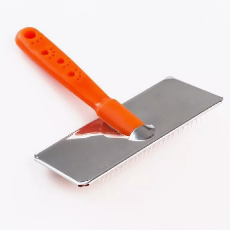 Пуходерка Металлическая красная большая