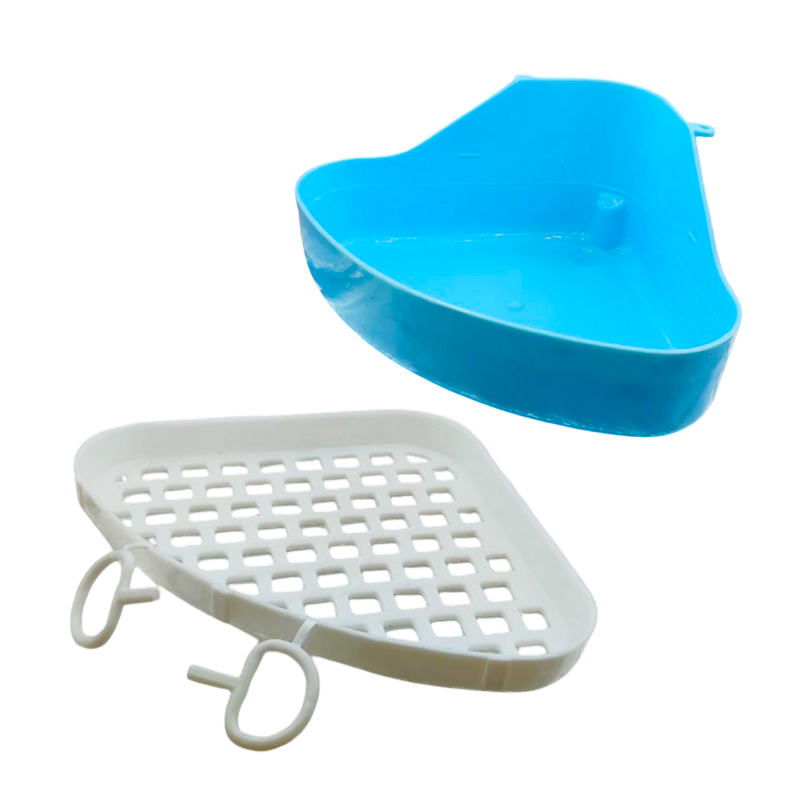 Туалет TopPet угловой c сеткой, для грызунов, 19x19х10 см