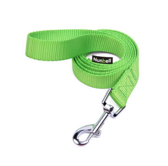 Поводок-водилка Nunbell нейлон 20мм*50см Зеленый со светоотражающей нитью