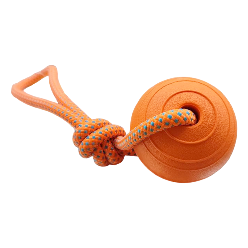 Игрушка TopPet Мяч Тренировочный с Канатом Средний для Собак, 8 см