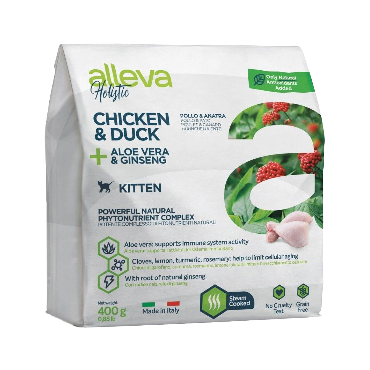 Alleva Holistic Kitten с Курицей и Уткой 400г