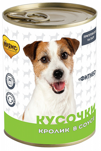 конс. Мнямс 400г Фитнес кусочки в соусе с Кроликом для Собак