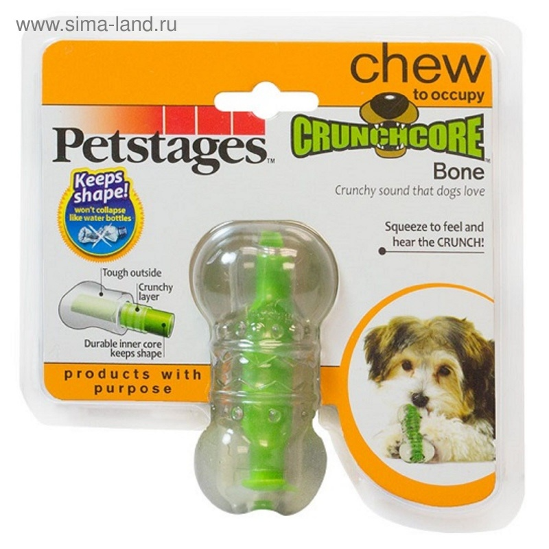 Игрушка Petstages для Собак ОРКА Хрустящая Косточка резиновая очень маленькая