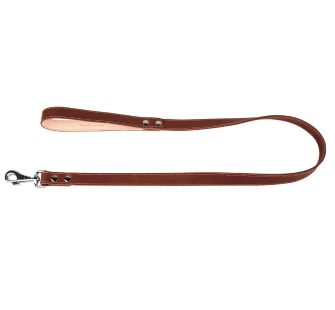 Поводок Collar двойной прошитый 14мм*122см Коричневый