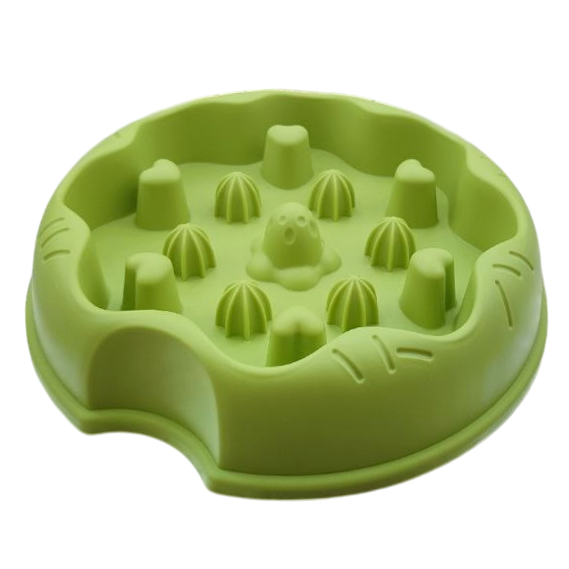 Миска TopPet 20-09 пластик, для медленного поедания корма, сердечки, 350 мл