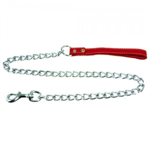 Поводок (Triol) SHL2011 Цепь с Кожаной Ручкой 2.0мм*110см