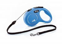 Рулетка Flexi New Classic S трос 5м 12кг Синяя