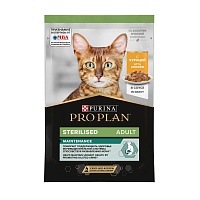 Влажный корм PRO PLAN Sterilised для стерилизованных кошек, в соусе, с курицей, 85 г 